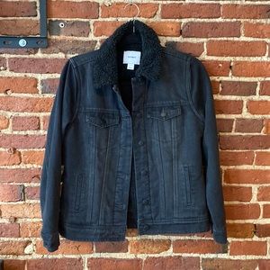 Sherpa lined denim jacket
